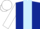 Silk - Dark Blue, Light Blue stripe, White sleeves and cap