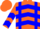 Silk - Orange, Blue Braces and C, Blue Chevrons