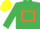 Silk - EMERALD GREEN, orange hollow box, yellow cap