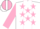 Silk - White, Pink Stars & Stripe, Pink Sleeves