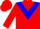 Silk - Red, red 'MS' on blue chevron, red 'MS'