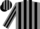 Silk - Grey, Black Stripes, Black Bars on