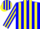 Silk - BLUE, yellow stripes, yellow and blue