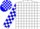 Silk - White, Blue Blocks, White Blocks on Blue