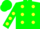 Silk - Forest Green, Yellow spots, Yellow