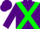 Silk - Purple, Green cross belts, Green Bars