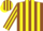 Silk - BROWN, yellow stripes, yellow 'M' & bars