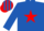 Silk - ROYAL BLUE , red star, royal blue sleeves, striped cap