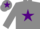 Silk - Grey, Purple star and star on cap