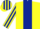 Silk - Yellow, Dark Blue stripe, striped sleeves and cap