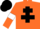 Silk - Orange, black cross of lorraine, orange sleeves, white armlets, black cap