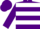 Silk - Purple, White 'G', White Hoops, White