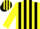 Silk - YELLOW , black stripes, yellow sleeves,