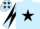 Silk - Light Blue, Black star, diabolo on sleeves and stars on cap