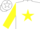Silk - White, Yellow Star, Yellow Sleeves
