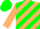 Silk - Beige, Green Diagonal Stripes, Green Cap