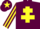 Silk - Maroon, Yellow Cross of Lorraine, striped sleeves and star on cap