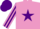 Silk - Mauve, Purple star, striped sleeves, Purple cap