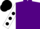 Silk - Purple, White sleeves, Black spots, Black cap