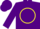 Silk - Purple, Yellow 'JA' In Circle, Yellow