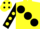 Silk - Yellow, large Black spots, Black sleeves, Yellow spots, Yellow cap, Black spots