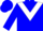 Silk - Blue, White 'M', White Chevron on Light