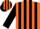 Silk - Orange, Black Stripes on Sleeves, Black