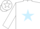 Silk - White, Light Blue Star, White Sleeves,