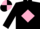 Silk - BLACK, pink diamond, quartered cap