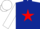 Silk - Dark blue, red star, white sleeves and cap