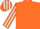 Silk - Orange, White striped sleeves and cap