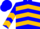 Silk - Blue, Gold Chevrons, Gold And Blue