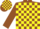 Silk - Brown and Yellow Blocks, Brown Sleeves
