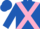 Silk - Royal Blue, Pink cross belts