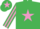 Silk - Emerald Green, Mauve star, striped sleeves and star on cap