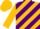 Silk - Gold, Purple Diagonal Stripes, Purple