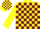 Silk - Yellow, Burgundy Blocks, Yellow Sleeves,