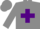 Silk - Grey, Purple Cross, Grey Band on Purple