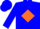 Silk - Blue, Orange Diamond, Blue Bar on Orange