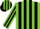 Silk - Apple Green, Black Braces, Black Stripes