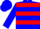 Silk - Blue, Red Chevrons(old), Two Red Hoops