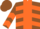 Silk - Brown, Orange Panel, Orange Chevrons