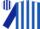 Silk - ROYAL BLUE & WHITE STRIPES, dark blue sleeves, dark blue & white striped cap
