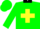 Silk - Green, Black Collar and Yellow Cross