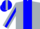 Silk - SILVER, blue panel, silver bars on blue