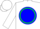 Silk - White, Blue disc, Green Circle, White