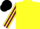 Silk - YELLOW, yellow sleeves, maroon stripes