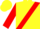 Silk - Yellow, Red Sash, Red 'BM', Red Sleeves