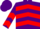 Silk - Purple, Red Flying 'L', Red Chevrons on