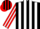 Silk - Black, Red and White Stripes
